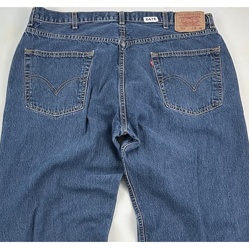 VTG Y2K Levi's 569 Loose Straight Jeans Men 38x32 Blue Baggy Medium Wash Skater